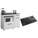 Ver imagem 1 de Kit Balcão para Cooktop Cozinha Kaiki Violeta Branco com Fogão Cooktop 5 Bocas Itatiaia Essencial Pr