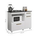 Ver imagem 5 de Kit Balcão para Cooktop Cozinha Kaiki Violeta Branco com Fogão Cooktop 5 Bocas Itatiaia Essencial Pr