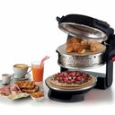 Ver imagem 4 de Forno de Pizza Elétrico Duplo Ariete 927 Preto 1800W 110V - Pedra Refratária e Design Retrô