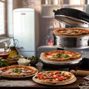 Ver imagem 2 de Forno de Pizza Elétrico Duplo Ariete 927 Preto 1800W 110V - Pedra Refratária e Design Retrô