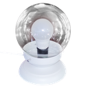 Ver imagem 1 de Abajur Bola de Cristal Branco C/esfera 10x15 Vidro Incolor