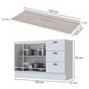 Ver imagem 3 de Balcão de Cozinha Henn Americana 2 Portas 120cm