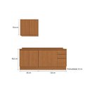 Ver imagem 2 de Cozinha Modulada Kappesberg Ciela Ciela 5 Peças (1aéreo+2balcões+2complementos) C5p118 Canela -