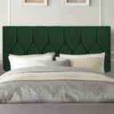 Ver imagem 1 de Painel Estofada Istambul Botão Capitonê 90cm Solteiro para Cama Box Quarto Suede Verde - Ahazzo Móve