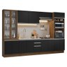 Armário de Cozinha Completa 340cm Rustic/preto Glamy Madesa 01 - 3