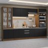 Armário de Cozinha Completa 340cm Rustic/preto Glamy Madesa 01 - 2