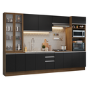 Ver imagem 7 de Armário de Cozinha Completa 340cm Rustic/Preto Glamy Madesa 01