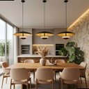 Ver imagem 5 de Pendente Nobile 35cm Led 8w 3000k Bivolt Preto com Dourado