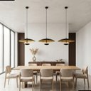 Ver mais imagens de Pendente Nobile 35cm Led 8w 3000k Bivolt Preto com Dourado