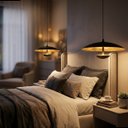 Ver imagem 7 de Pendente Nobile 35cm Led 8w 3000k Bivolt Preto com Dourado