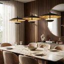 Ver imagem 2 de Pendente Nobile 35cm Led 8w 3000k Bivolt Preto com Dourado