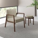 Ver imagem 1 de Poltrona Decorativa 60x82x79cm Madeira Maciça Maite