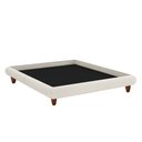 Ver imagem 1 de Cama King Japonesa 210cm Pés Madeira Haru Bouclé Off White - Sallar Home