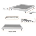Ver imagem 3 de Cama King Japonesa 210cm Pés Madeira Haru Bouclé Off White - Sallar Home