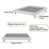 Cama King Japonesa 210cm Pés Madeira Haru Bouclé Off White - Sallar Home - 3