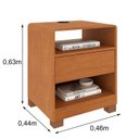 Ver imagem 5 de Conjunto com Cama e 2 Mesas de Cabeceira 1 Gaveta Luna em MDF Marrom/Cinamomo