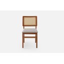 Ver imagem 7 de Cadeira de Madeira com Telinha Bogotá Cor Mel Estofado Facto Garden Bege Acinzentado