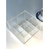 Caixa Acrílica Top Porta Saches Chá 4 Divisórias com Tampa - 6