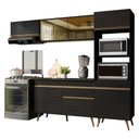 Ver imagem 2 de Armário Cozinha Modulada Completa 252cm Florença Multimóveis MP2447 Preto