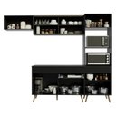 Ver imagem 5 de Armário Cozinha Modulada Completa 252cm Florença Multimóveis MP2447 Preto