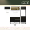 Ver imagem 6 de Armário Cozinha Modulada Completa 252cm Florença Multimóveis MP2447 Preto