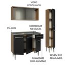 Ver imagem 5 de Armário de Cozinha Compacta 137cm com Pia Rustic/Preto Emilly Madesa 07