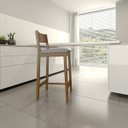 Ver imagem 1 de Banqueta Assento Estofado Madeira Maciça Manu Marrom/Nogueira