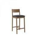 Ver imagem 2 de Banqueta Assento Estofado Madeira Maciça Manu