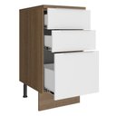 Ver imagem 4 de Balcão Madesa Stella 40 cm 3 Gavetas Rustic/Branco
