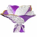 Ver imagem 4 de Centro de Mesa com Pé em Cristal Translúcido com Roxo - 15x30cm - Clássico e Elegante: Centro de Mes