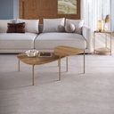 Ver imagem 1 de Kit Mesa de Centro e Lateral Organica Pes Metal Dourado Hanover Artesano