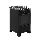 Ver imagem 2 de Fogão de Piso 4 Bocas Smart Glass Preto com Mesa de Vidro e Forno 50L - Realce