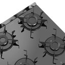 Ver imagem 5 de Fogão de Piso 4 Bocas Smart Glass Preto com Mesa de Vidro e Forno 50L - Realce