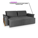 Ver imagem 4 de Sofá Cama Retrátil 3 Lugares Atlanta