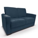 Ver imagem 3 de Sofá 2 Lugares Com Almofadas Gabrielly Suede Azul Marinho