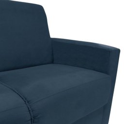 Sofá 2 Lugares Com Almofadas Gabrielly Suede Azul Marinho - 5