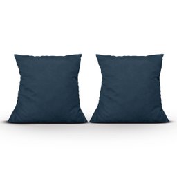 Sofá 2 Lugares Com Almofadas Gabrielly Suede Azul Marinho - 6