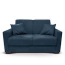 Ver imagem 2 de Sofá 2 Lugares Com Almofadas Gabrielly Suede Azul Marinho