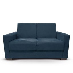 Sofá 2 Lugares Com Almofadas Gabrielly Suede Azul Marinho - 4
