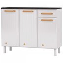 Ver imagem 1 de Balcão de Cozinha em Aço Diamante 3 Portas 1 Gaveta Branco 818134 - Telasul