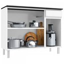 Ver imagem 2 de Balcão de Cozinha em Aço Diamante 3 Portas 1 Gaveta Branco 818134 - Telasul