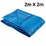 Lona 2x2 Azul Impermeável Carreteiro Piscina 200 Micras Grossa Reforçada - 1