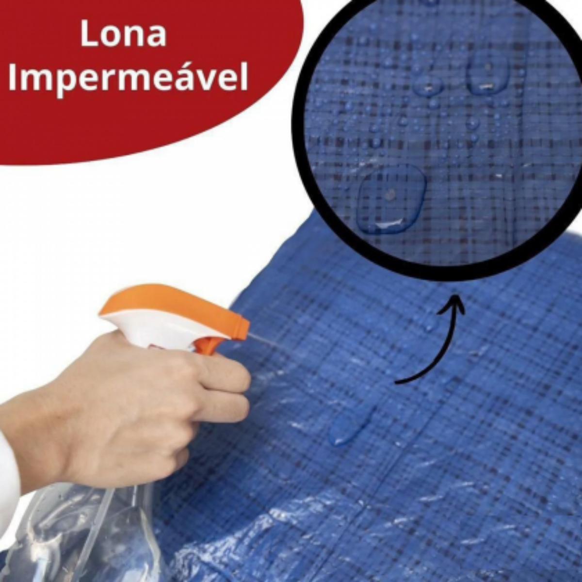 Lona 2x2 Azul Impermeável Carreteiro Piscina 200 Micras Grossa Reforçada - 4