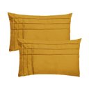 Ver imagem 1 de Kit 2 Capas para Almofada Drapeada Line T Retangular em Veludo Várias Cores Cor:mostarda