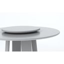Ver imagem 2 de Mesa de Jantar Redonda Isabela 1,35m com Tampo Giratório Off White/off White/off White - New Ceval