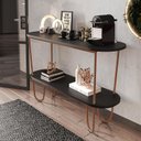 Ver imagem 3 de Aparador Requinte Pés de Aço Tubular 120 cm Preto/Cobre