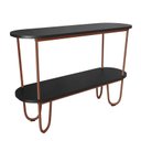 Ver imagem 1 de Aparador Requinte Pés de Aço Tubular 120 cm Preto/Cobre