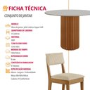 Ver imagem 7 de Sala de Jantar 4 Lugares Mesa Jolie 100cm Tampo Redondo de Vidro e 4 Cadeiras Estofadas Copper Soft