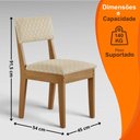 Ver imagem 3 de Sala de Jantar 4 Lugares Mesa Jolie 100cm Tampo Redondo de Vidro e 4 Cadeiras Estofadas Copper Soft