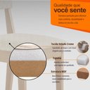 Ver imagem 5 de Sala de Jantar 4 Lugares Mesa Jolie 100cm Tampo Redondo de Vidro e 4 Cadeiras Estofadas Copper Soft